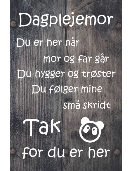 Skilt 128 - Dagplejemor