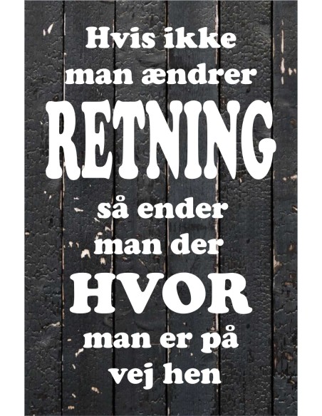 Skilt 131 - Hvis man ikke ædre retning