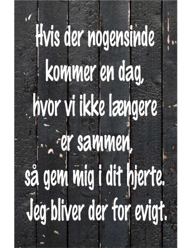 Skilt 145 - Hvis der nogen sinde kommer en dag