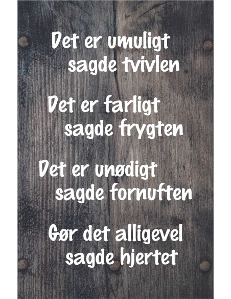 Skilt 148 - Det er umuligt sagde