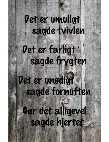 Skilt 148 - Det er umuligt sagde