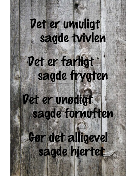 Skilt 148 - Det er umuligt sagde