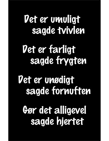 Skilt 148 - Det er umuligt sagde