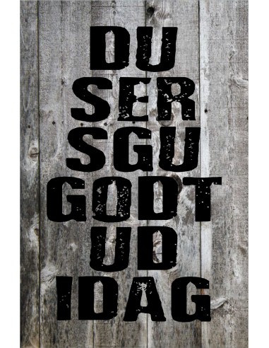 Skilt 160 - du ser sgu godt ud idag