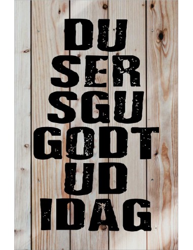 Skilt 160 - du ser sgu godt ud idag
