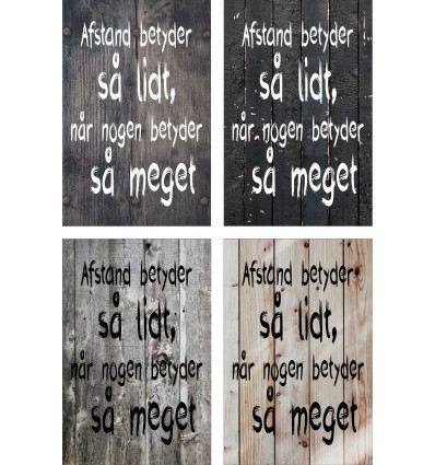 188 - Afstand betyder så meget (4 stk) sort