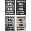 Skilt 181 - Selv hvis du var stum (4 stk) assorteret baggrund
