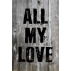 Skilt 180 - All my love (4 stk) assorteret baggrund