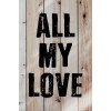 Skilt 180 - All my love (4 stk) assorteret baggrund