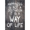 Skilt 107 - Happiness is not a A (4 stk) assorteret baggrund