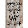 Skilt 107 - Happiness is not a A (4 stk) assorteret baggrund