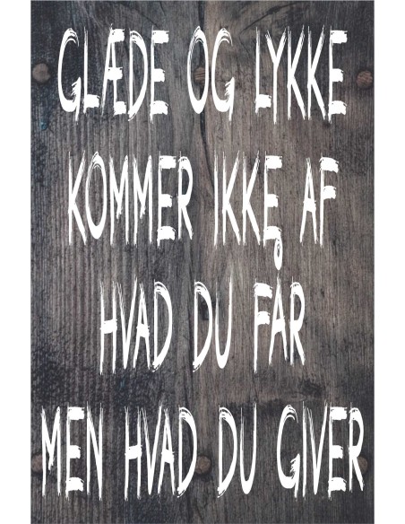 Skilt 163 - Glæde og lykke