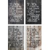 Skilt 112 - Her i huset (4 stk) assorteret baggrund