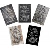 Skilt 112 - Her i huset (4 stk) assorteret baggrund