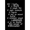 Skilt 112 - Her i huset (4 stk) assorteret baggrund