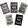 Skilt 119 - Som man siger (4 stk) assorteret baggrund