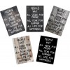 Skilt 122 - People wait (4 stk) assorteret baggrund