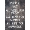 Skilt 122 - People wait (4 stk) assorteret baggrund