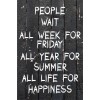 Skilt 122 - People wait (4 stk) assorteret baggrund