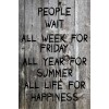 Skilt 122 - People wait (4 stk) assorteret baggrund