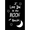 Skilt 125 - Love your to the moon (4 stk) assorteret baggrund