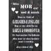 Skilt 130 - Min mor er (4 stk) assorteret baggrund