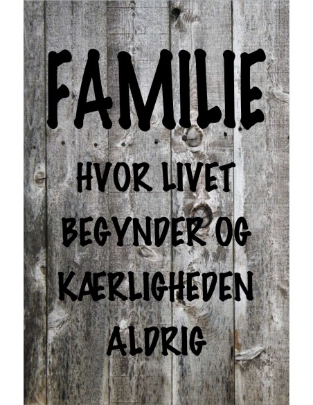 Skilt 165 - Familie