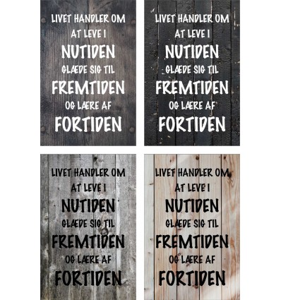 Skilt 164 -  Livet handler om (4 stk) 