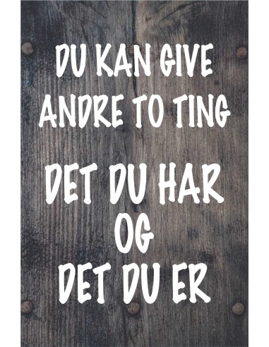 Skilt 166 - Du kan give