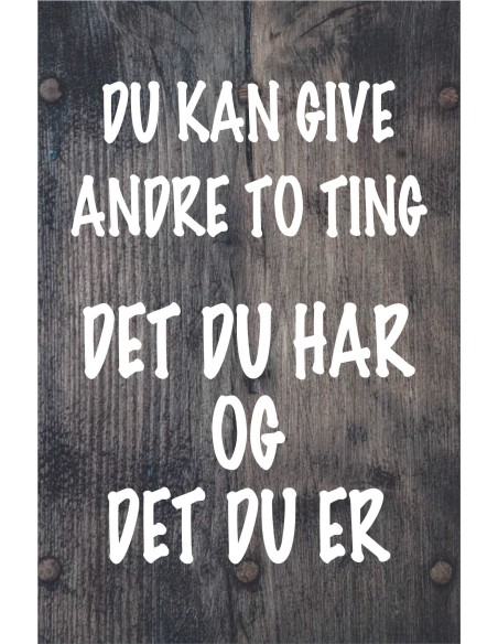 Skilt 166 - Du kan give