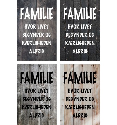 Skilt 165 - Familie (4 stk) 