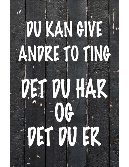 Skilt 166 - Du kan give