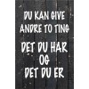Skilt 166 - Du kan give to ting (4 stk) assorteret baggrund