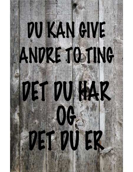 Skilt 166 - Du kan give