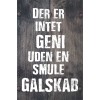 Skilt 173 - Der er intet geni uden (4 stk)
