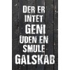 Skilt 173 - Der er intet geni uden (4 stk)