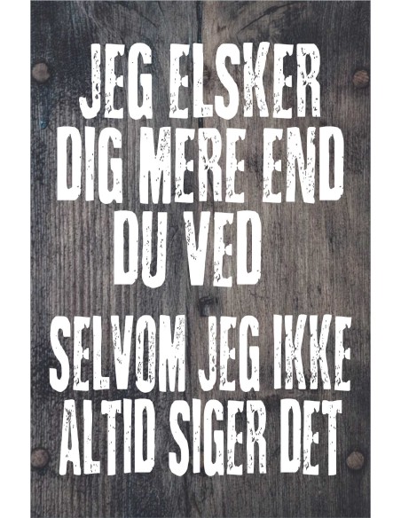 Skilt 167 - Jeg elsker dig