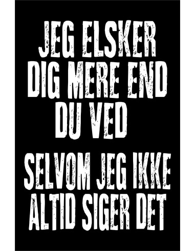 Skilt 167 - Jeg elsker dig