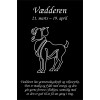 Skilt Stjernetegn Vædderen (4 stk)