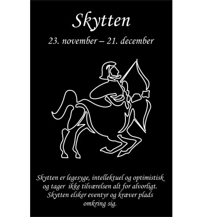 Skilt Stjernetegn Skytten (4 stk)