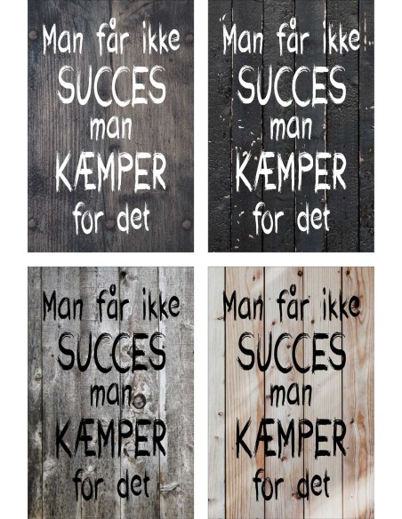 Skilt 172 - Man får ikke succes