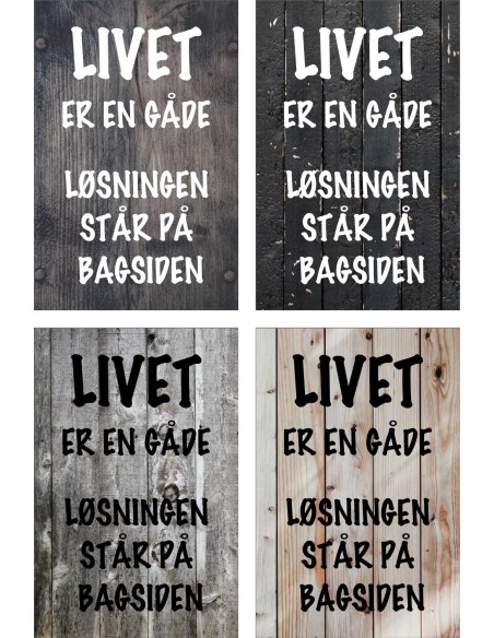 Skilt 179 - Livet er en gåde