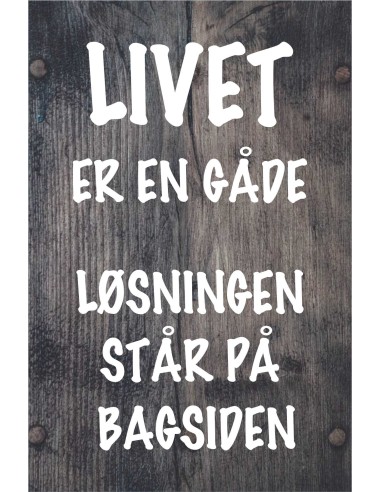 Skilt 179 - Livet er en gåde