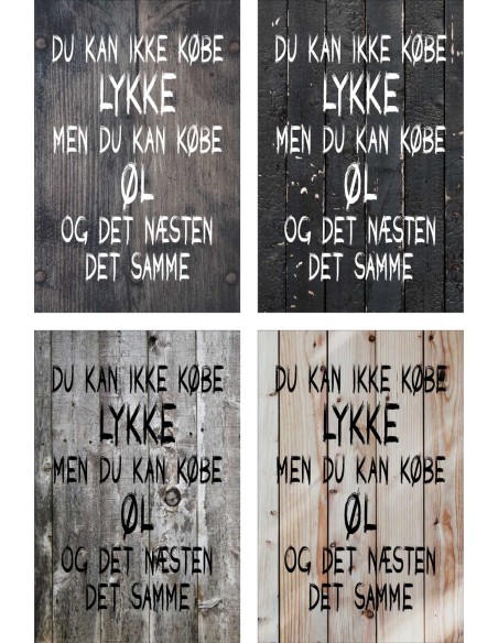 Skilt 184 - Du kan ikke købe lykke