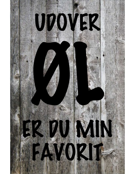 Skilt 185 - Udover øl er du