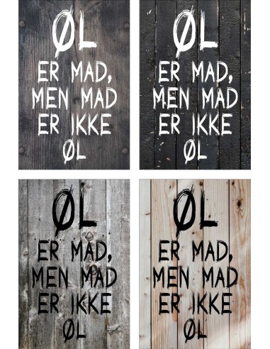 Skilt 186 - Øl er mad