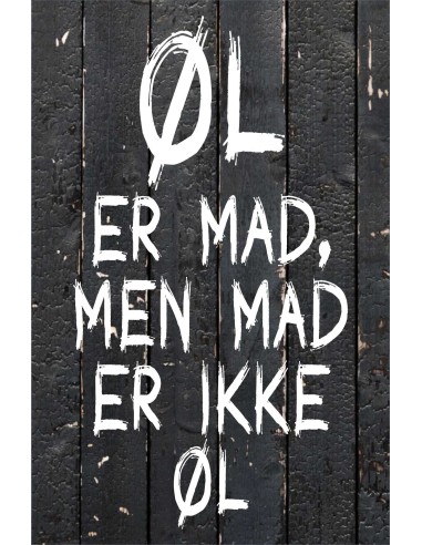 Skilt 186 - Øl er mad
