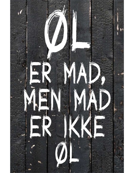 Skilt 186 - Øl er mad