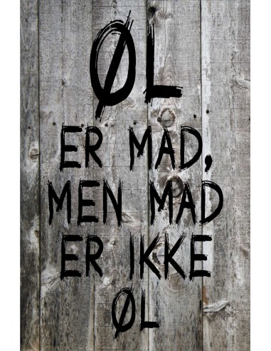 Skilt 186 - Øl er mad