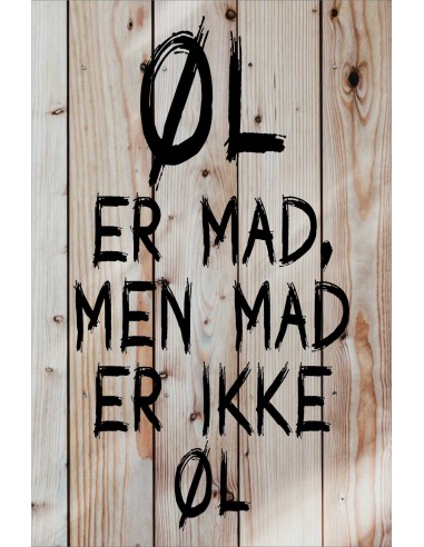 Skilt 186 - Øl er mad